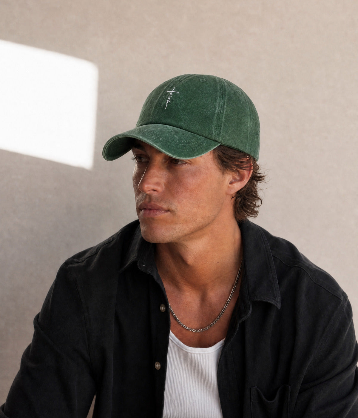 Faith Cross Men's Washed Cotton Baseball Cap – view 2