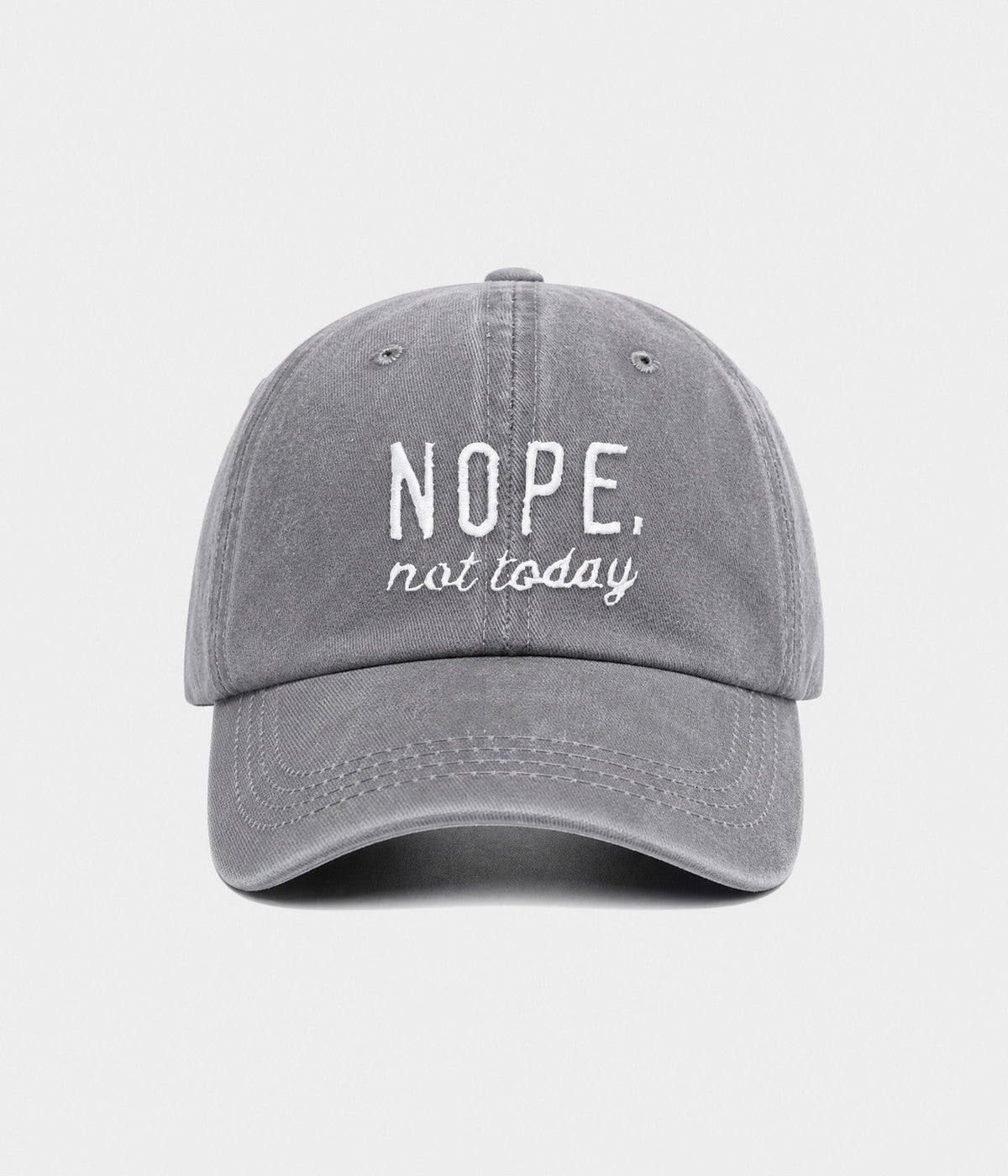 Nope, Not Today Men's Embroidered Washed Cotton Baseball Cap – view 7