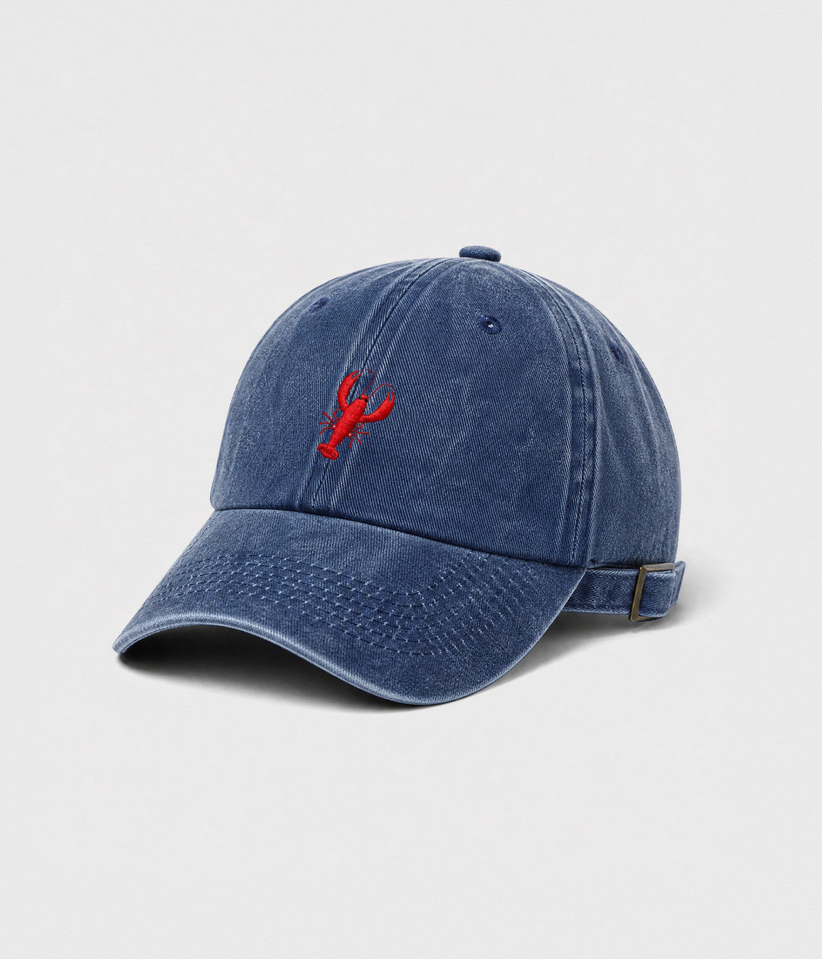 Lobster Men's Embroidered Washed Cotton Baseball Cap – view 3