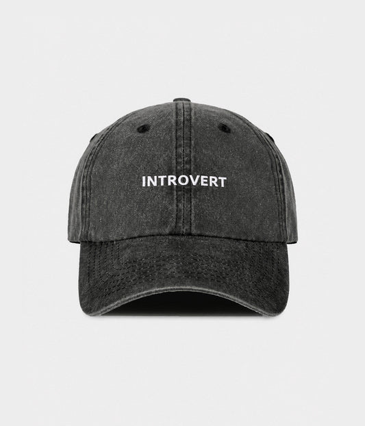 Introvert Men's Washed Cotton Baseball Cap – view 1
