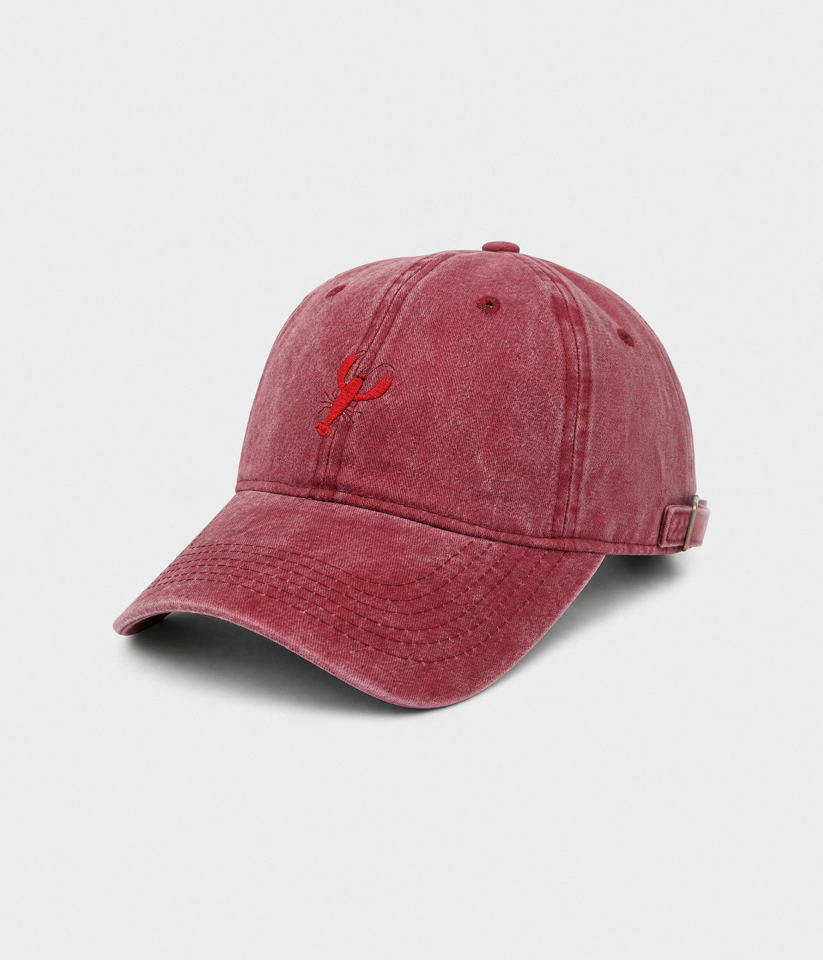 Lobster Men's Embroidered Washed Cotton Baseball Cap – view 9