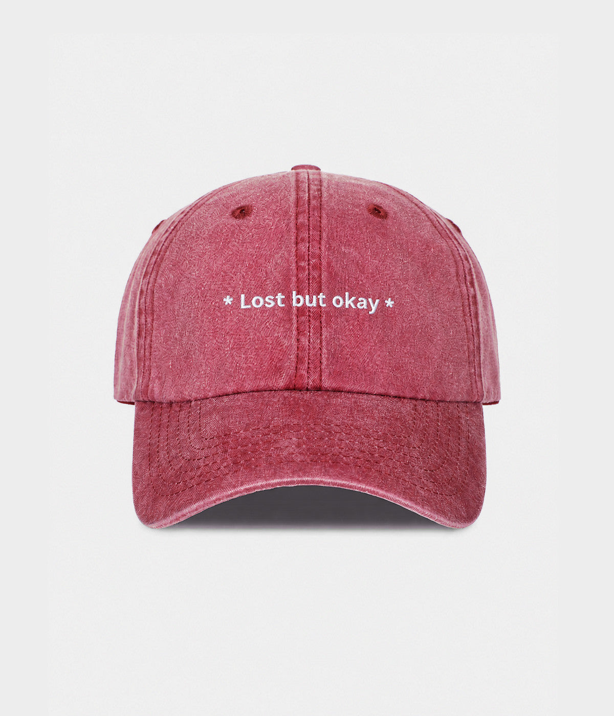 Lost but Okay Men's Washed Cotton Baseball Cap – view 7