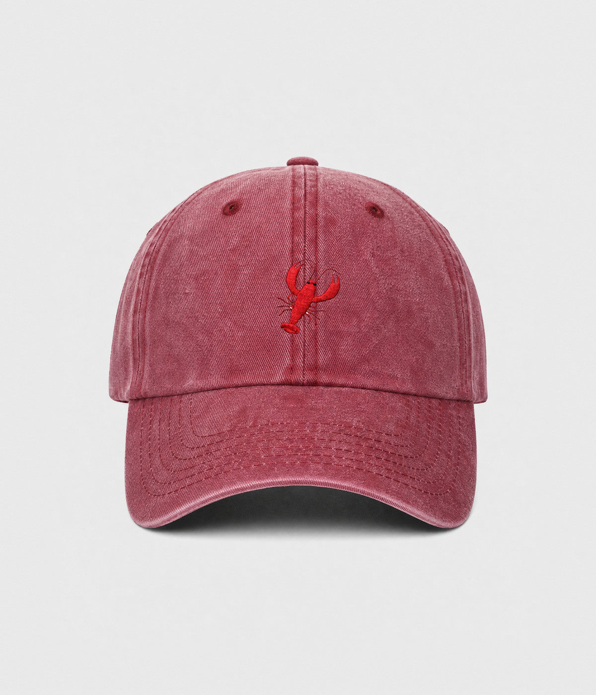 Lobster Men's Embroidered Washed Cotton Baseball Cap – view 8