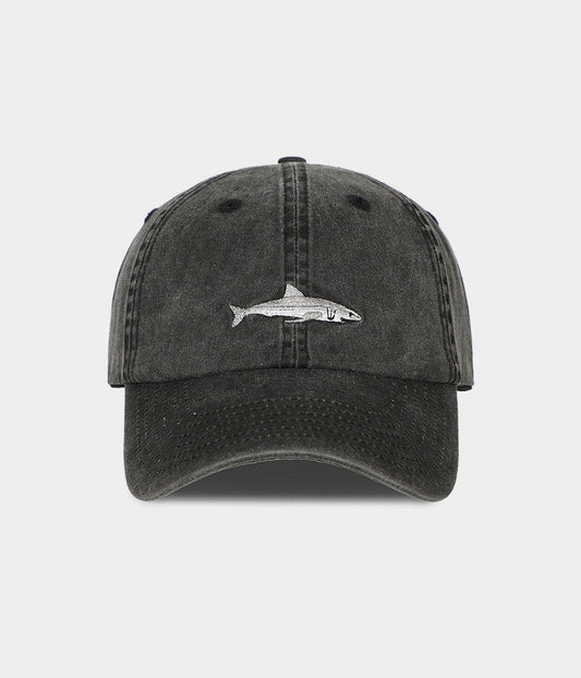 Shark Men's Embroidered Washed Cotton Baseball Cap – view 1