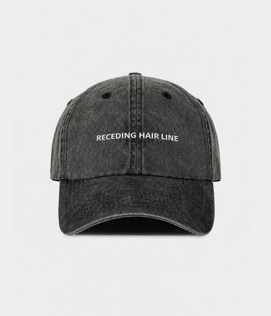 Receding Hair Line Men's Embroidered Washed Cotton Baseball Cap – view 1