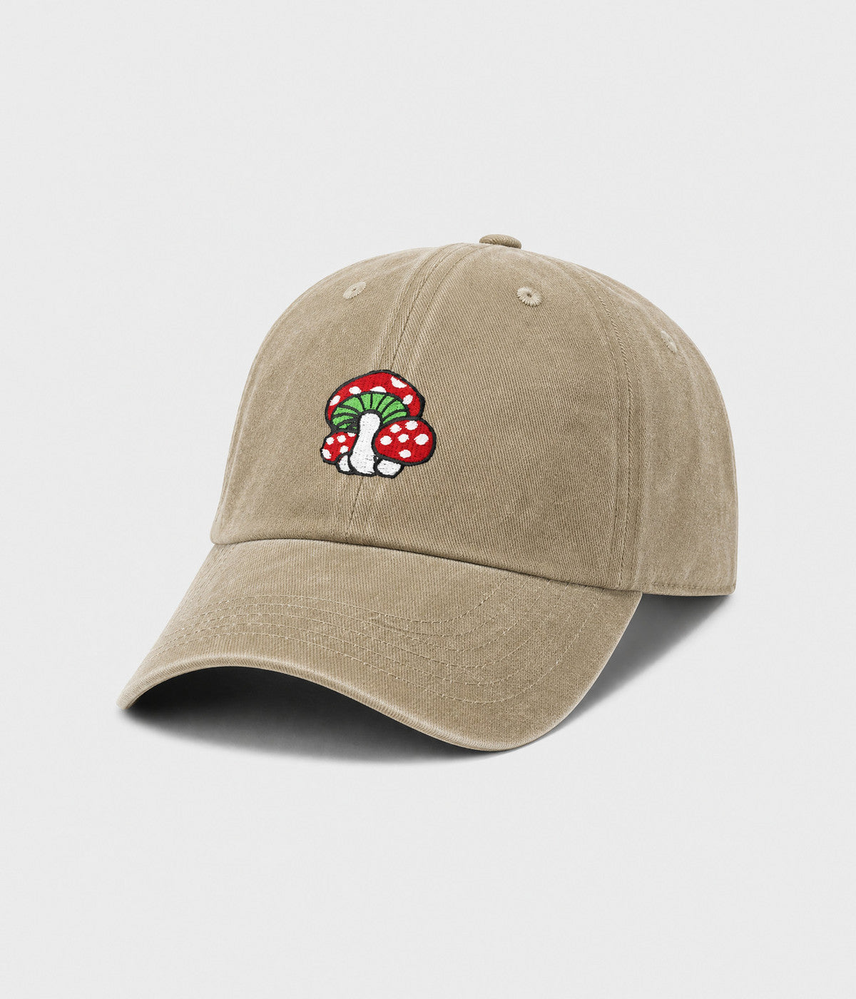 Mushroom Men's Embroidered Washed Cotton Baseball Cap – view 12