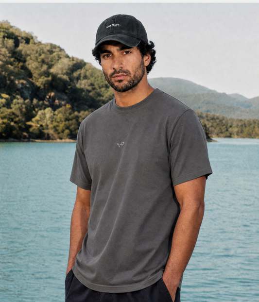 Arabic Love Men's Embroidered T-Shirt – 100% Cotton, Arabic Script Chest Detail, Regular Fit