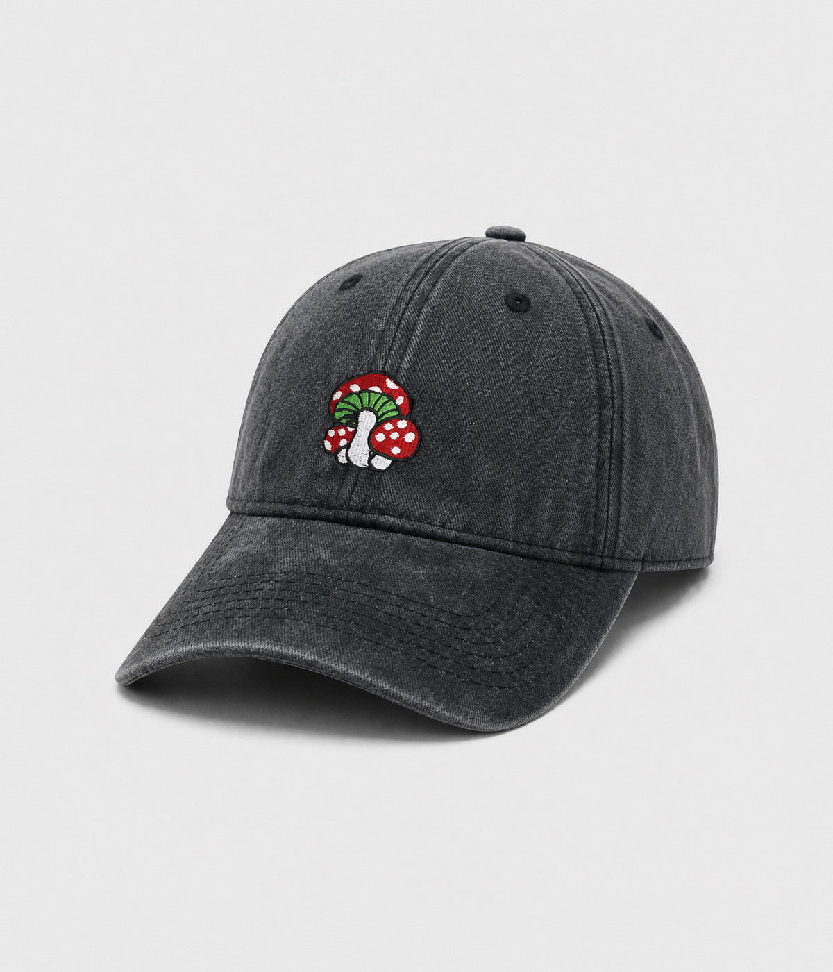 Mushroom Men's Embroidered Washed Cotton Baseball Cap – view 3