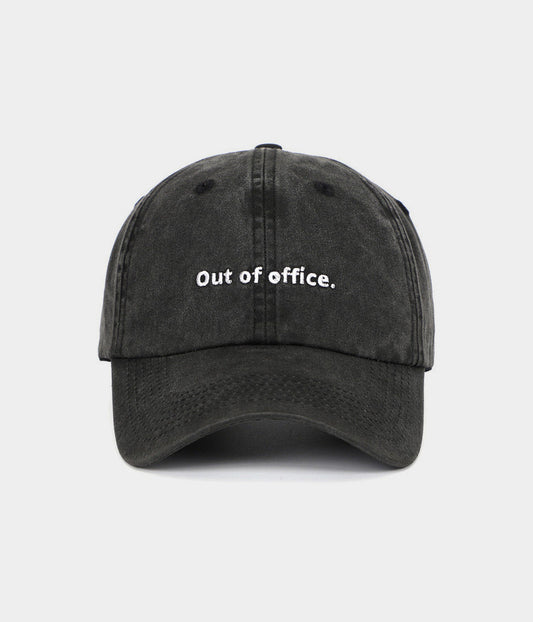Out of Office Men's Embroidered Washed Cotton Baseball Cap – view 1