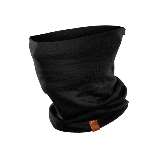 Men's Merino Wool Neck Gaiter – Lightweight Seamless Tube, Quick-Drying Breathable Knit | Black