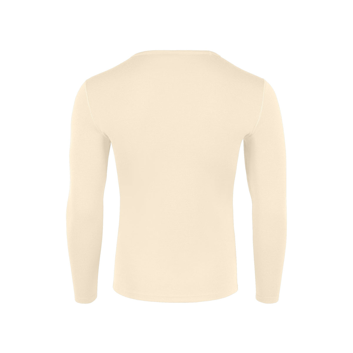 Men's Merino Wool Thermal Long Sleeve Crew in Natural – view 3