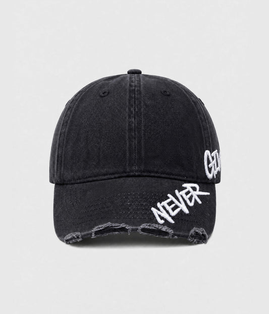 Never Give Up Men's Washed Cotton Baseball Cap – view 1