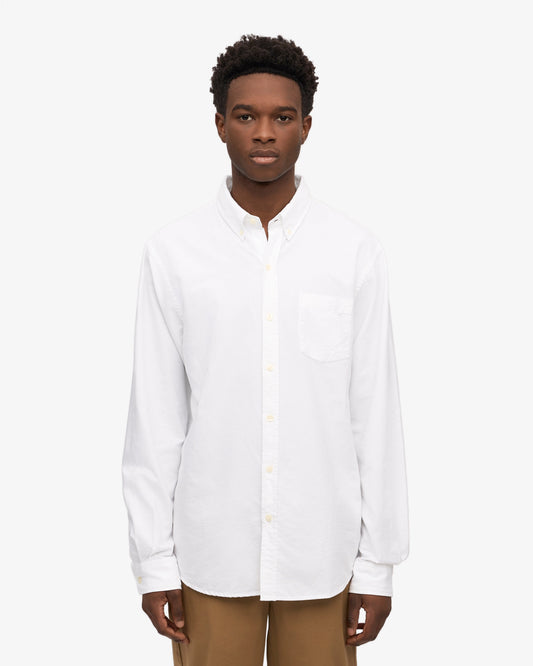 Men's Organic Cotton Oxford Shirt – Button-Down Collar, Slim Fit with Chest Pocket | Optical White