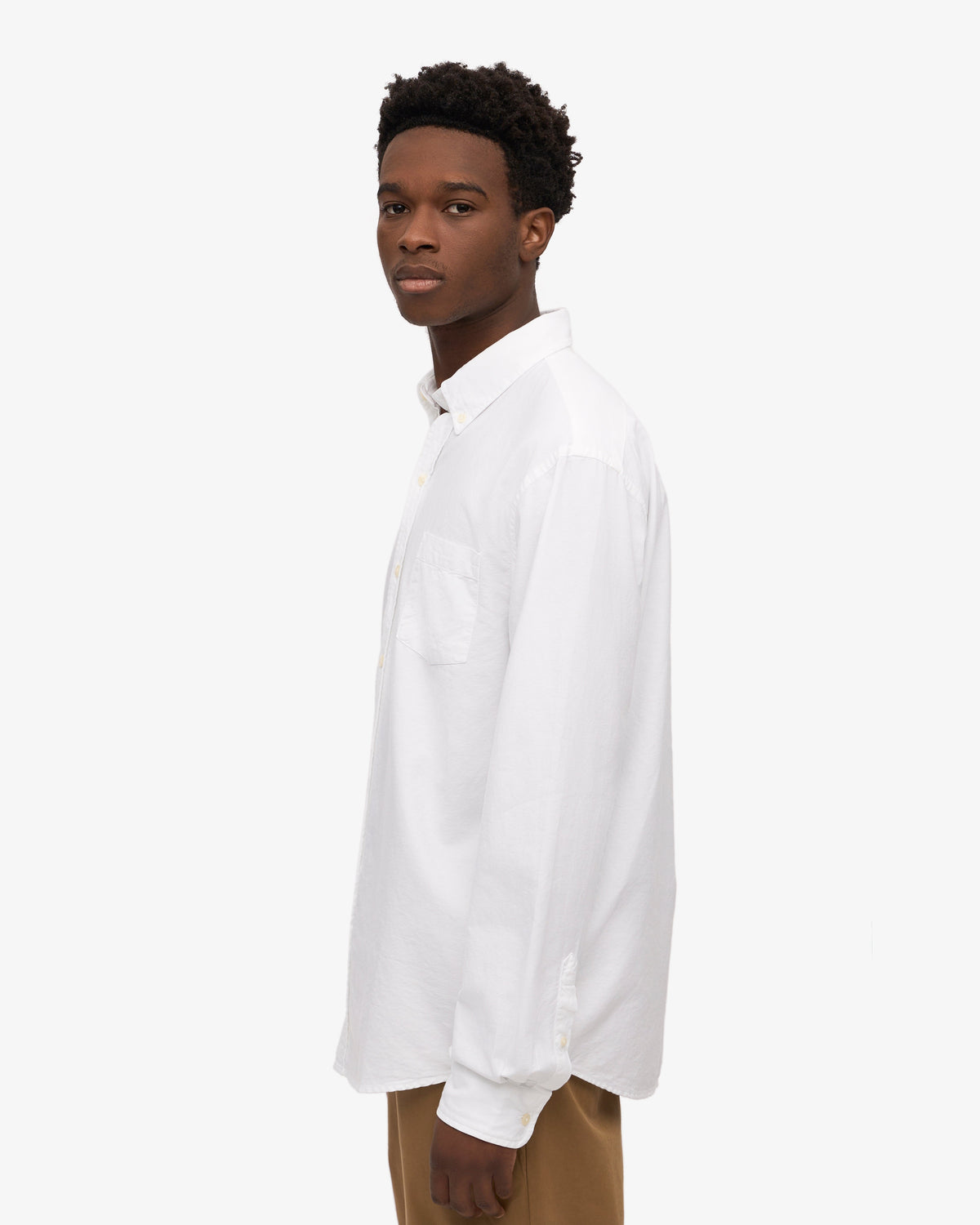 Men's Organic Cotton Oxford Shirt in Optical White – view 3