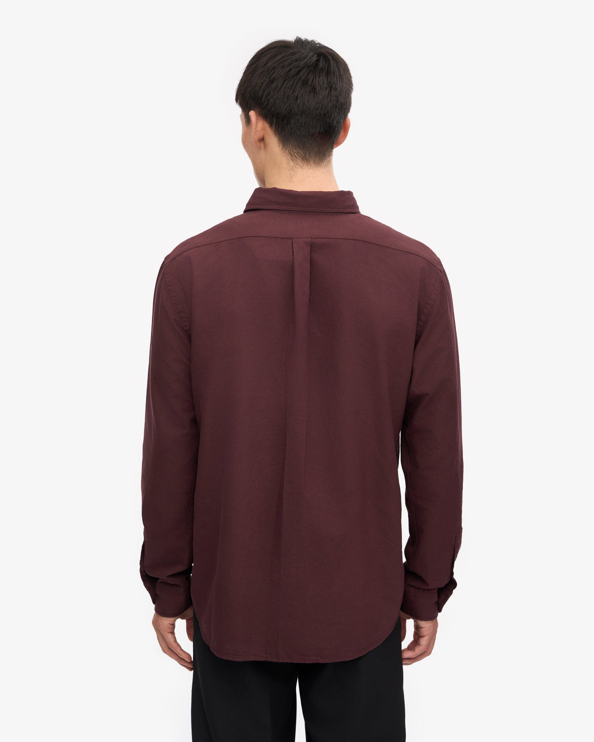 Men's Organic Cotton Oxford Shirt in Oxblood Red – view 4
