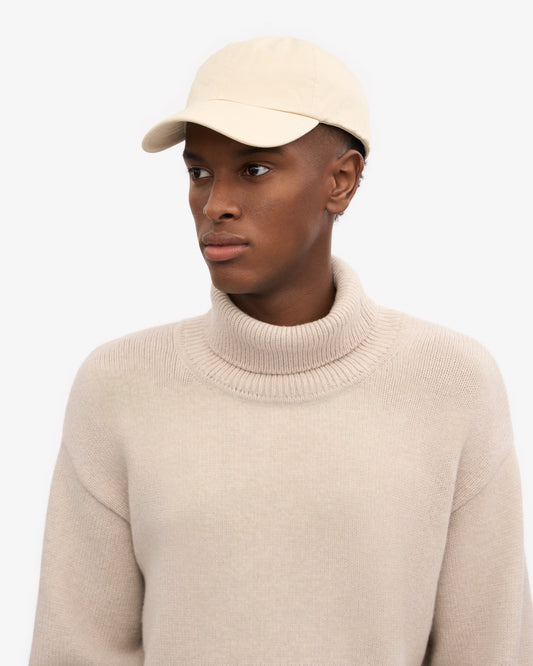 Men's Organic Cotton Baseball Cap in Ivory White – view 2