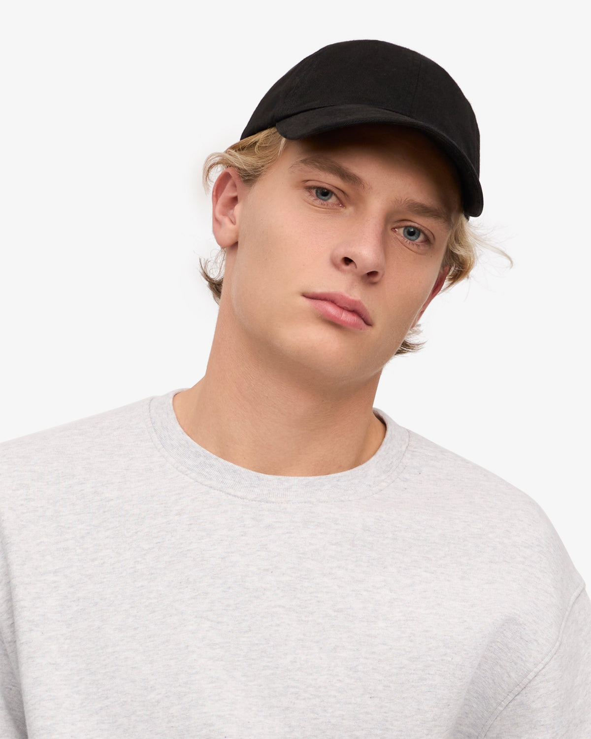 Men's Organic Cotton Baseball Cap in Deep Black – view 4
