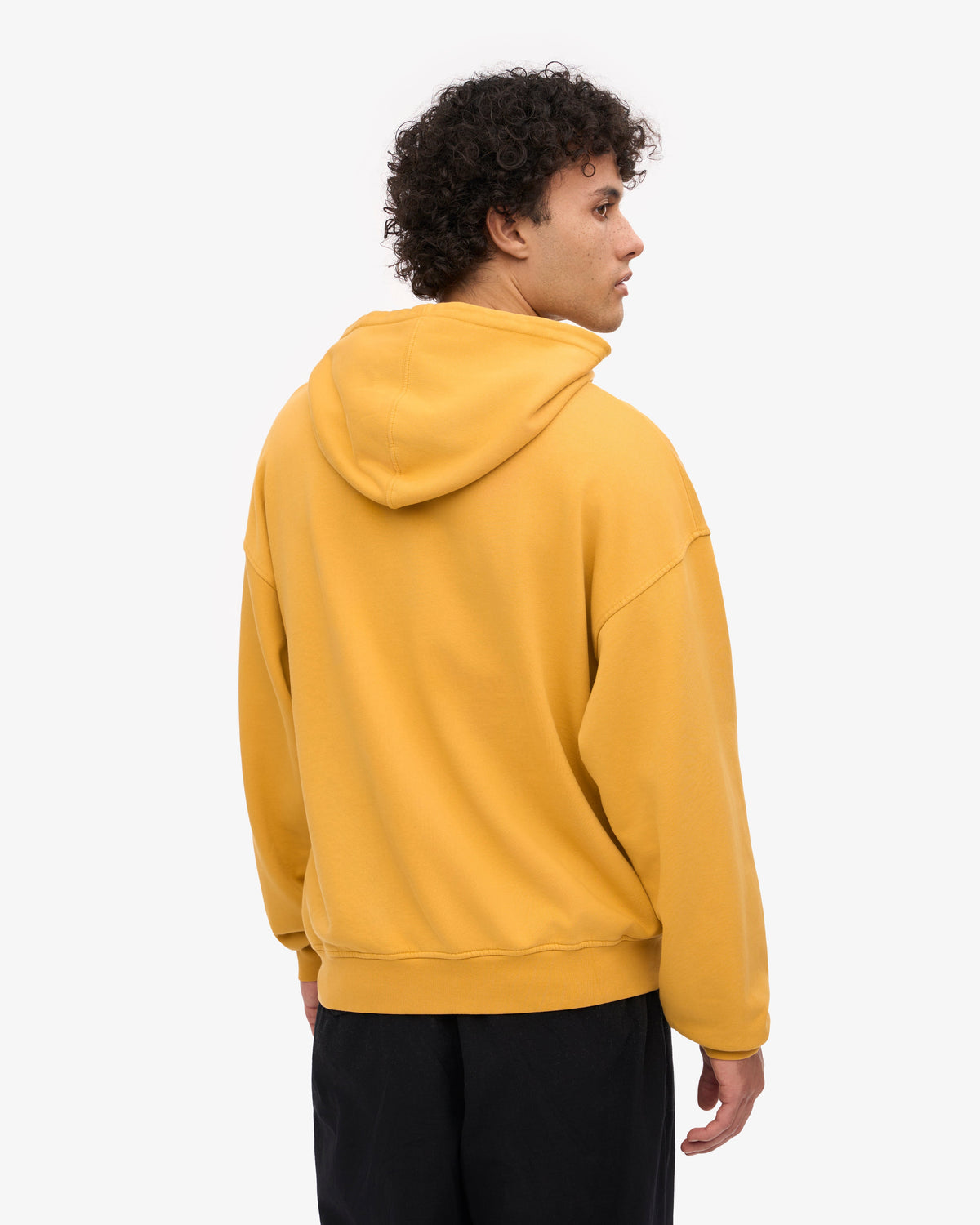 Men's Organic Cotton Oversized Hoodie in Burned Yellow – view 4