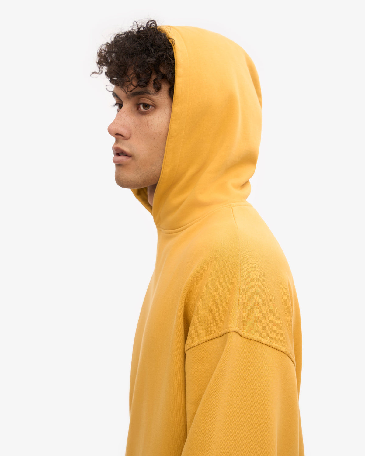 Men's Organic Cotton Oversized Hoodie in Burned Yellow – view 6