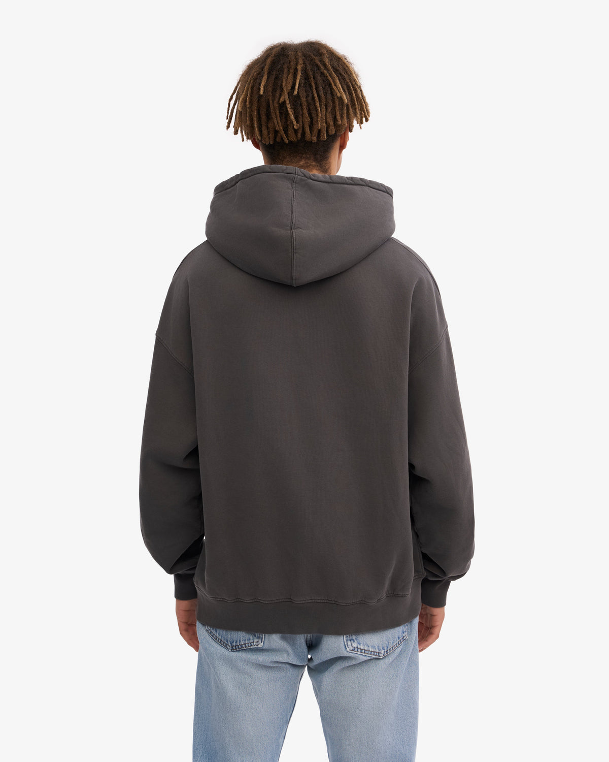 Men's Organic Cotton Hoodie Sweatsuit – Oversized Hoodie with Kangaroo Pocket, Relaxed Sweatpants | Lava Grey – view 4