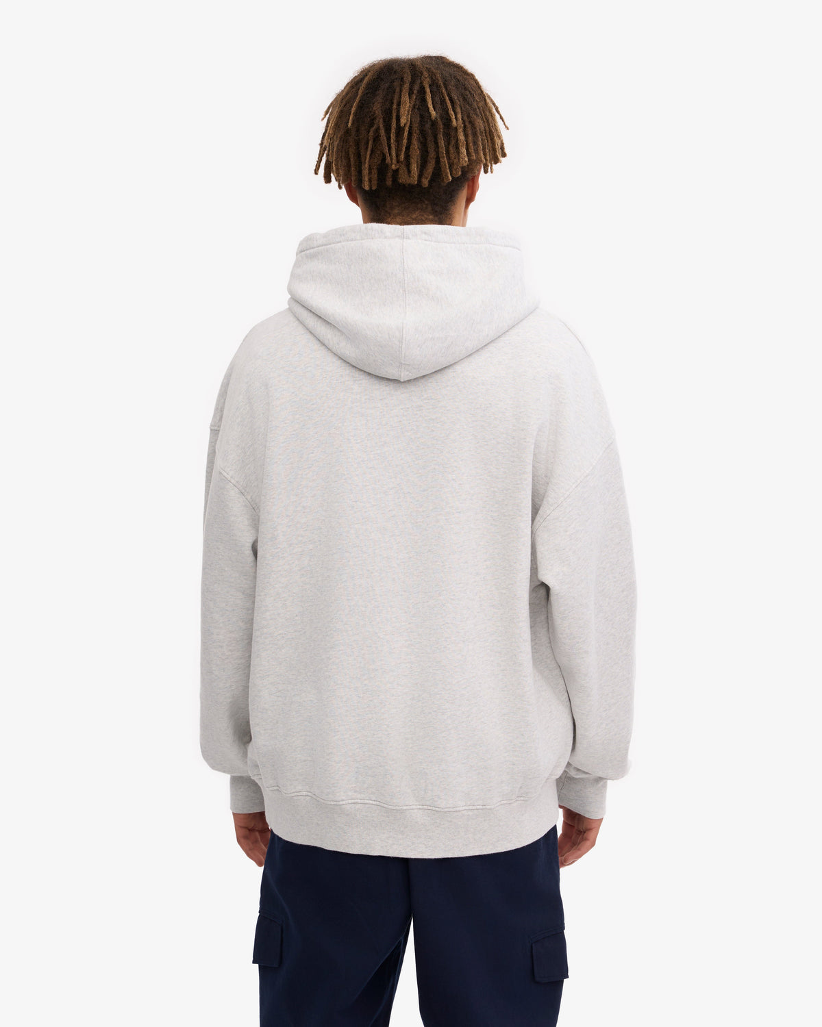 Men's Organic Cotton Hoodie Sweatsuit in Snow Melange – view 4