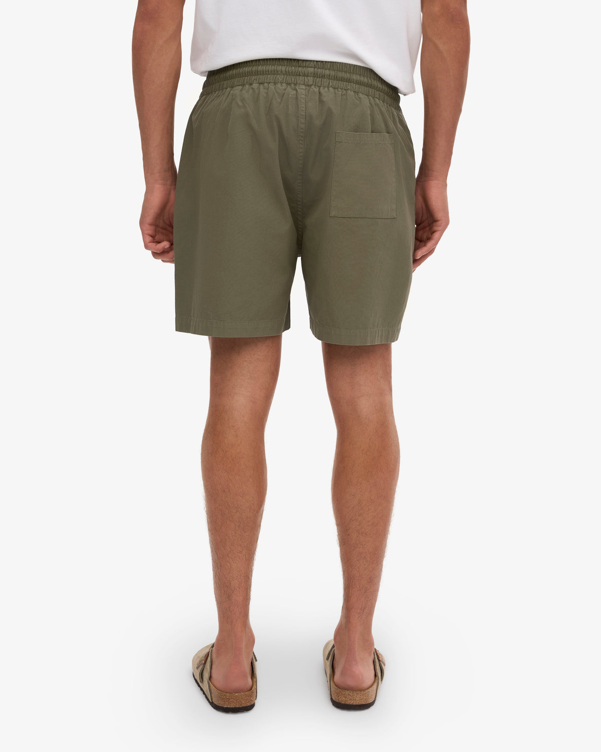Men's Organic Cotton Twill Shorts 2-Pack – Garment Dyed, Elastic Adjustable Waistband | Lava Grey, Dusty Olive – view 9