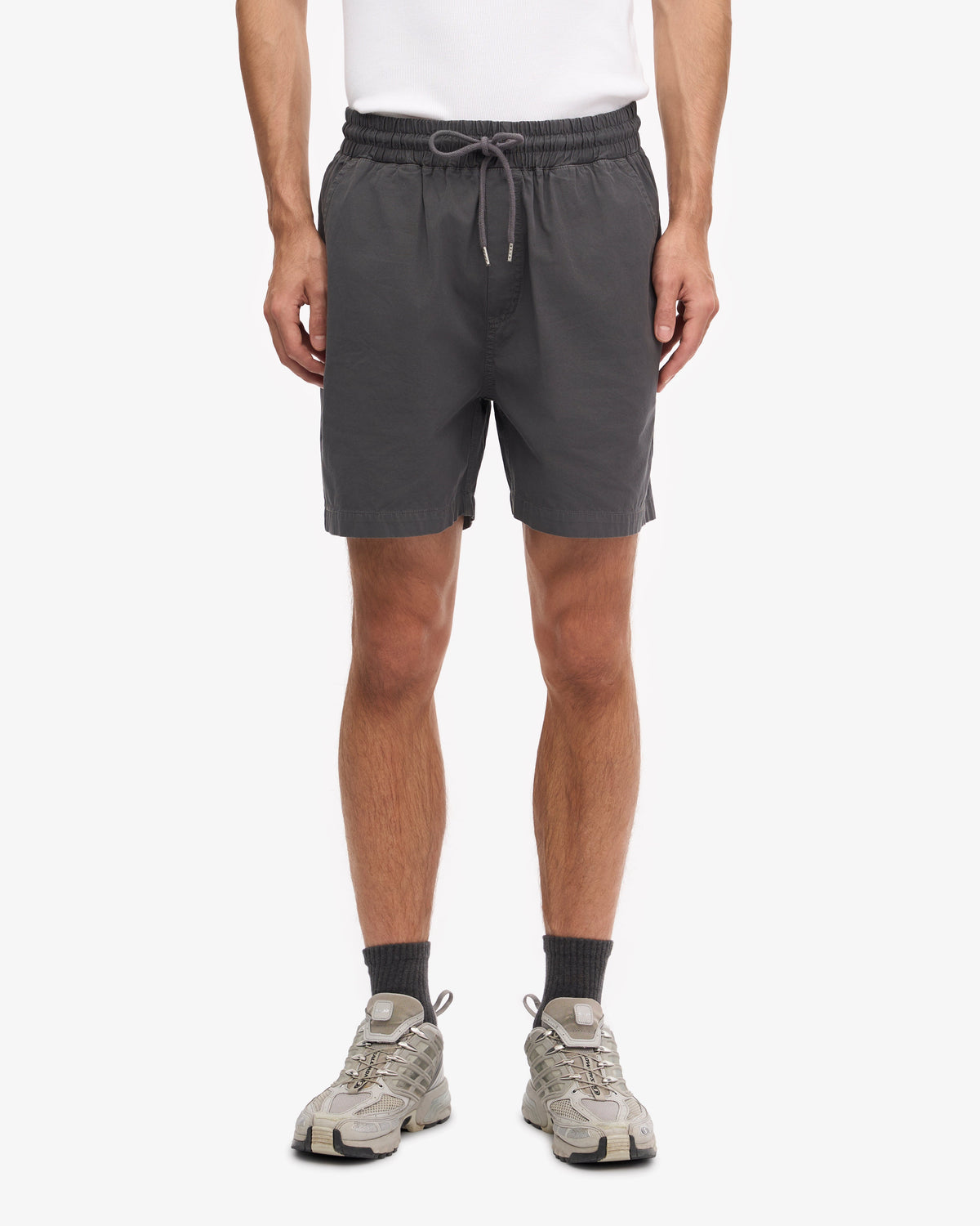 Men's Organic Cotton Twill Shorts in Lava Grey – view 3