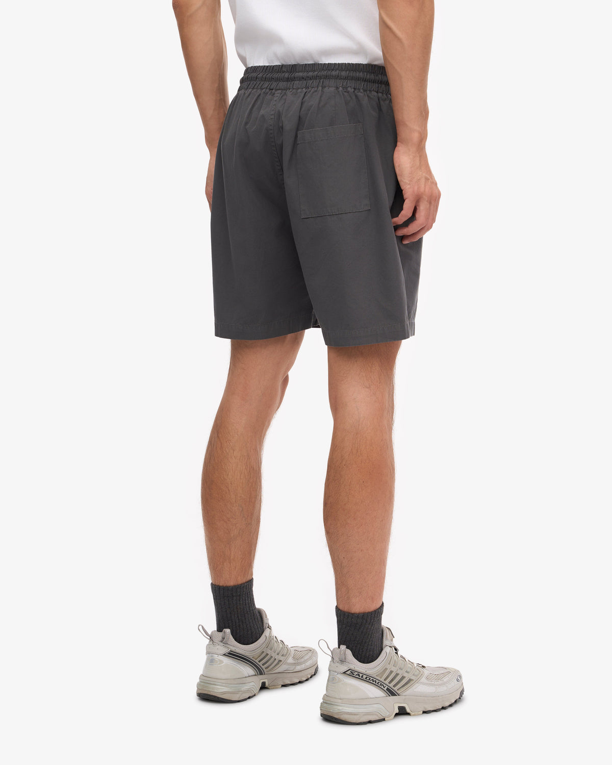Men's Organic Cotton Twill Shorts in Lava Grey – view 5