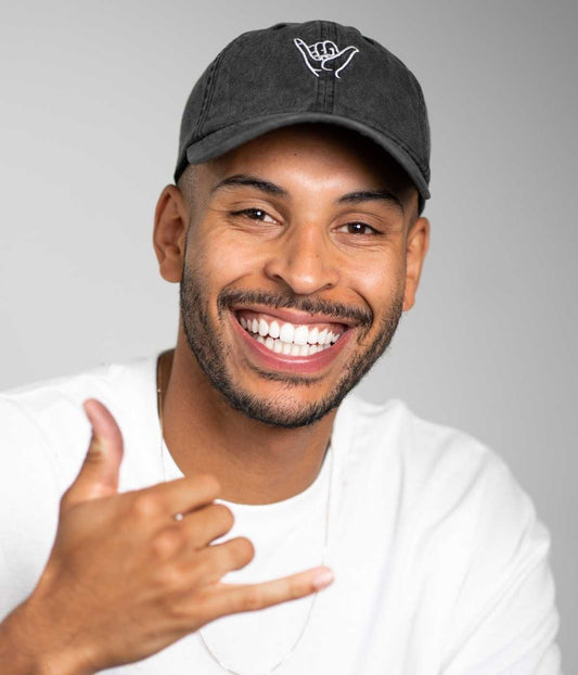 Rock On Men's Embroidered Washed Cotton Baseball Cap – view 2
