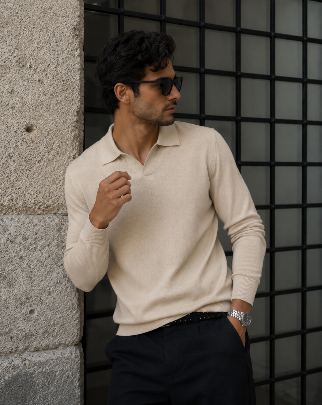 Sterling Men's Cotton Stretch Knit Jumper – view 19