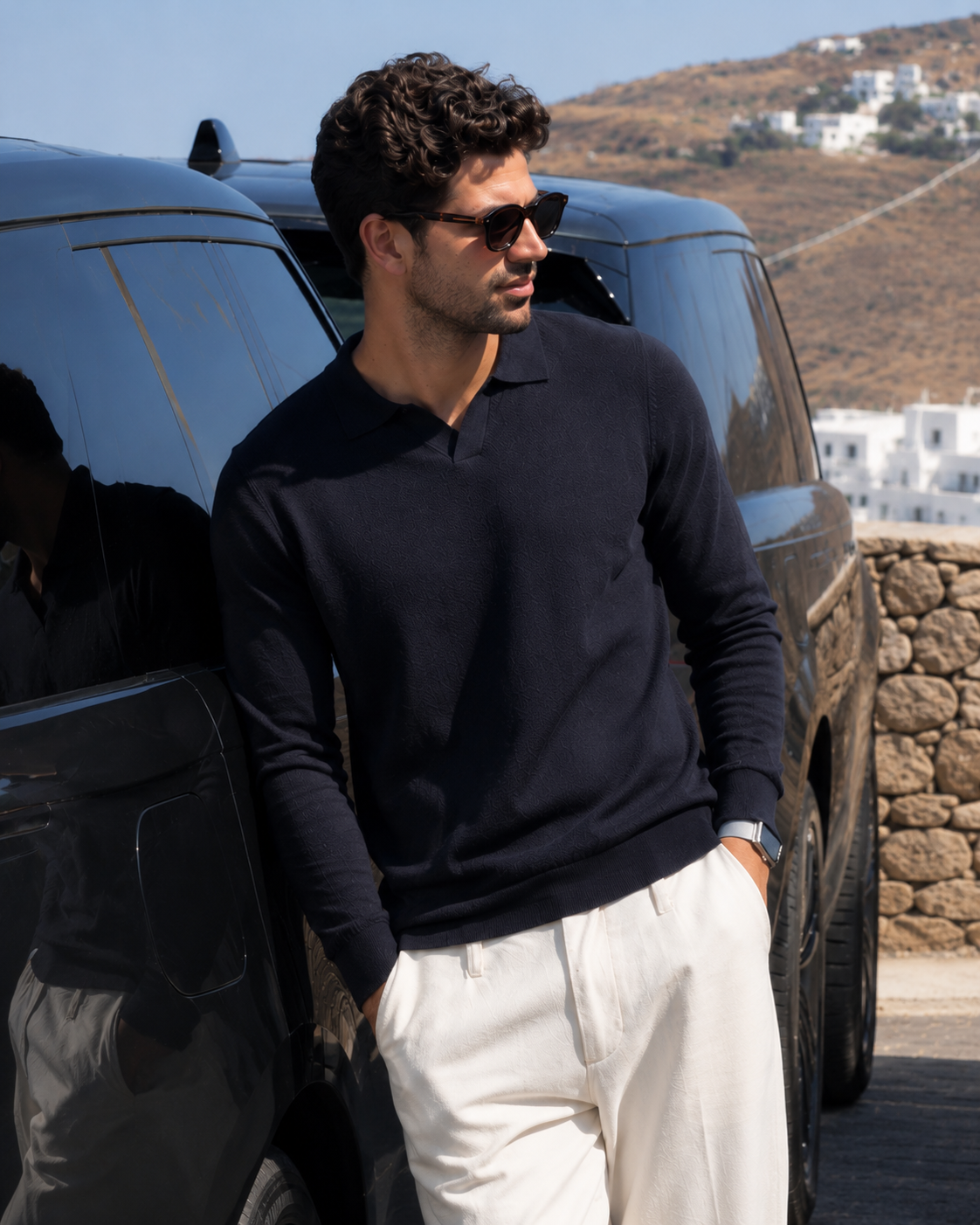 Sterling Men's Cotton Stretch Knit Jumper – view 13