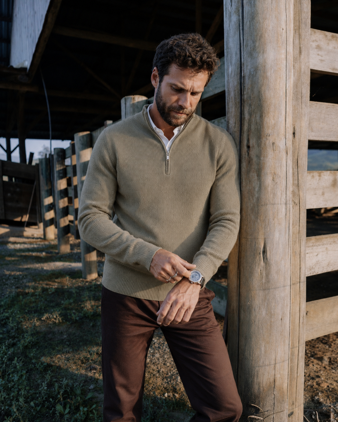 Turim Men's Cotton Stretch Knit Jumper – view 5
