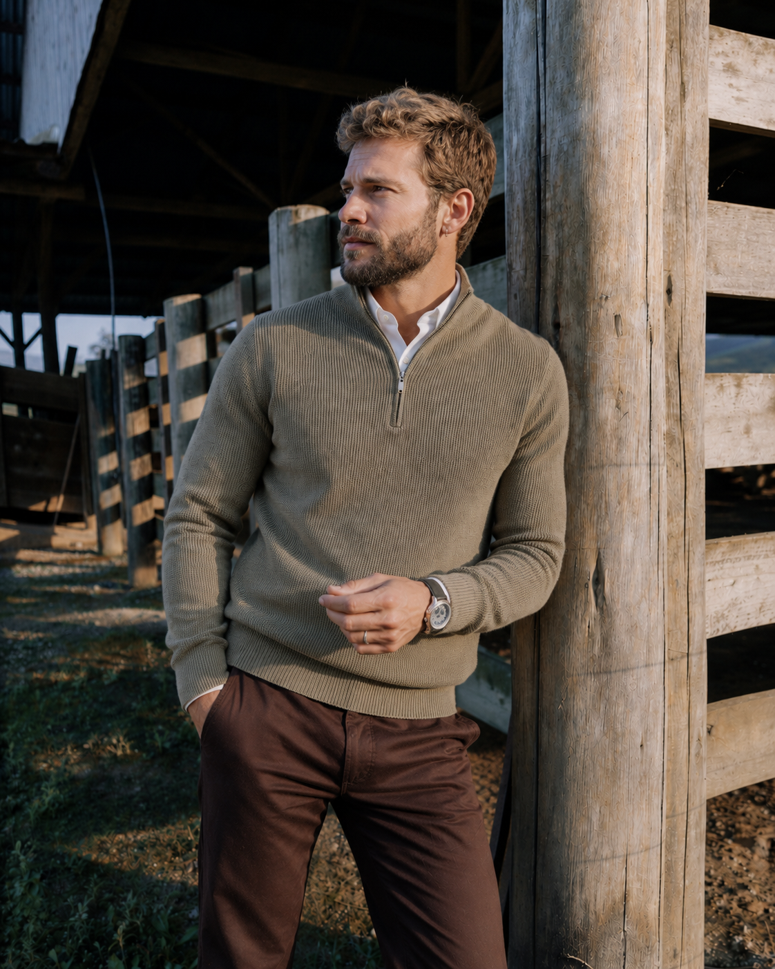 Turim Men's Cotton Stretch Knit Jumper – view 6