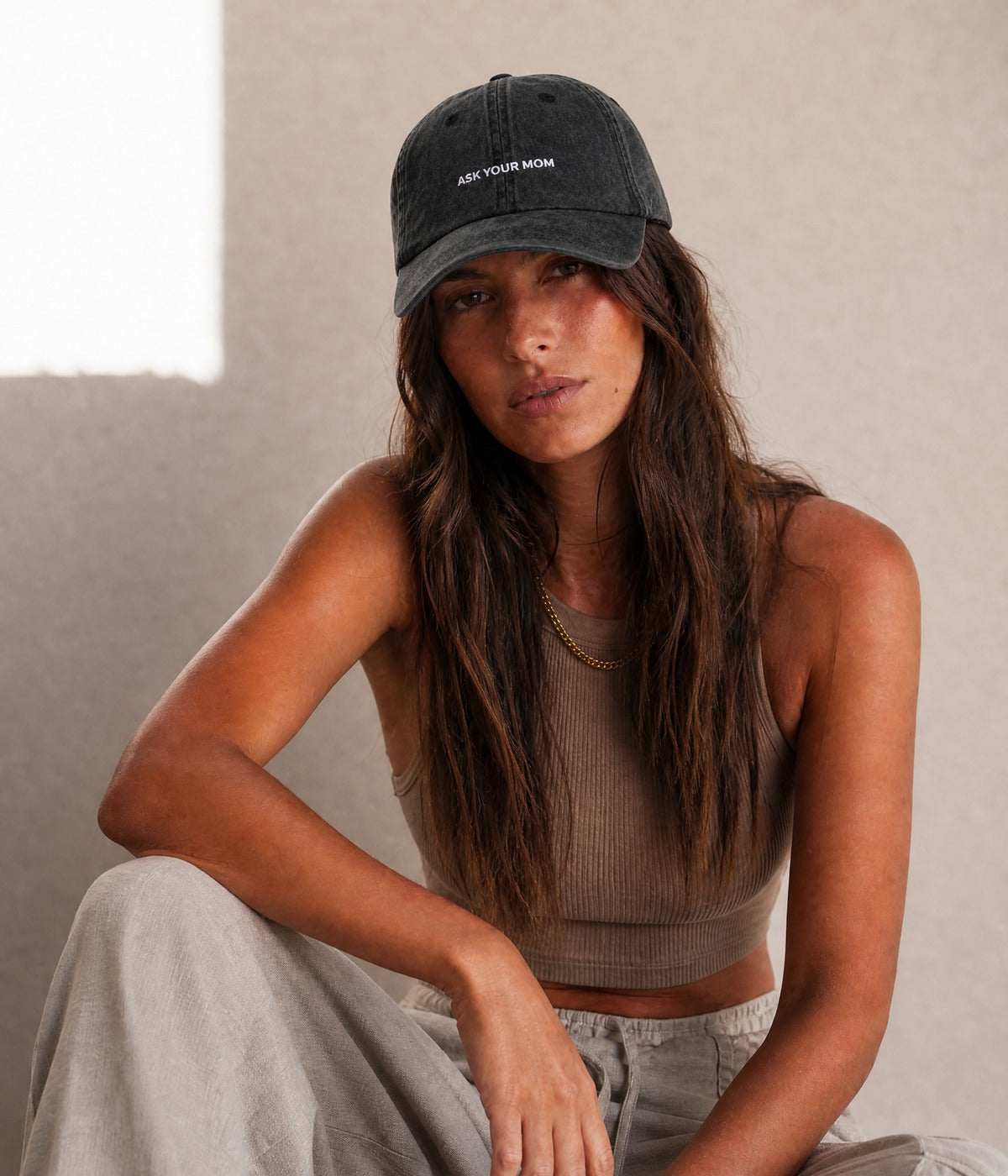 Men's Washed Cotton Baseball Cap in Black – view 2