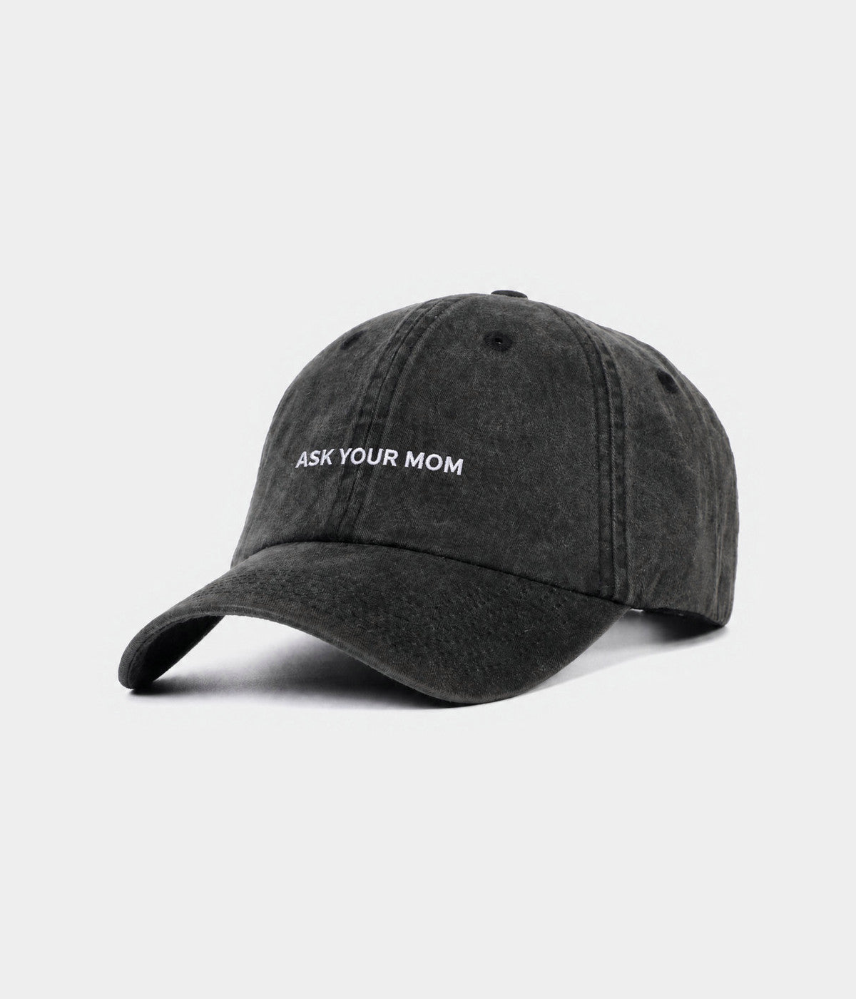 Men's Washed Cotton Baseball Cap in Black – view 3