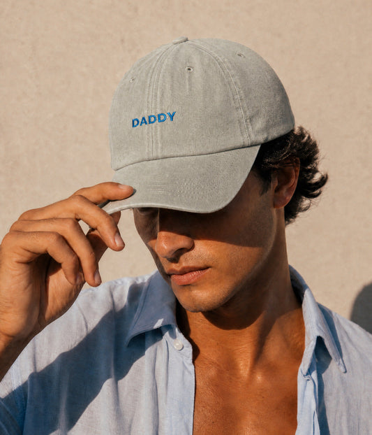 Azure Daddy Men's Embroidered Washed Cotton Baseball Cap – view 2