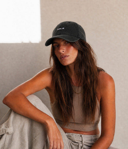 Men's Washed Cotton Baseball Cap in Black – view 2