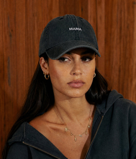 Men's Washed Cotton Baseball Cap in Black – view 2