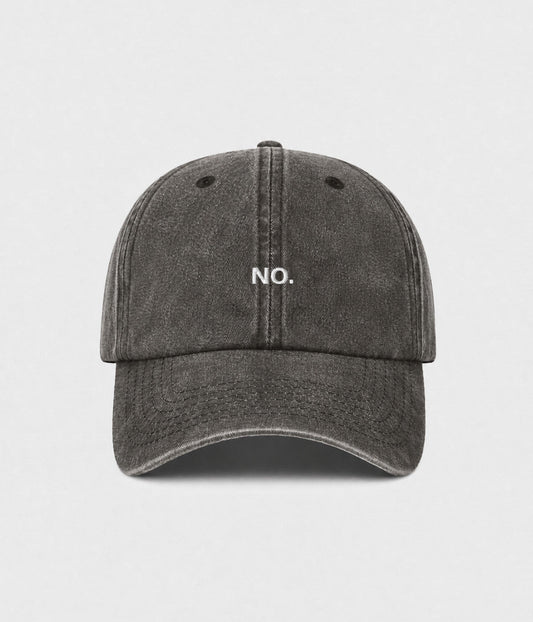 No Men's Embroidered Washed Cotton Baseball Cap – view 1