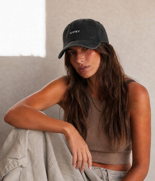 Men's Washed Cotton Baseball Cap in Black – view 2
