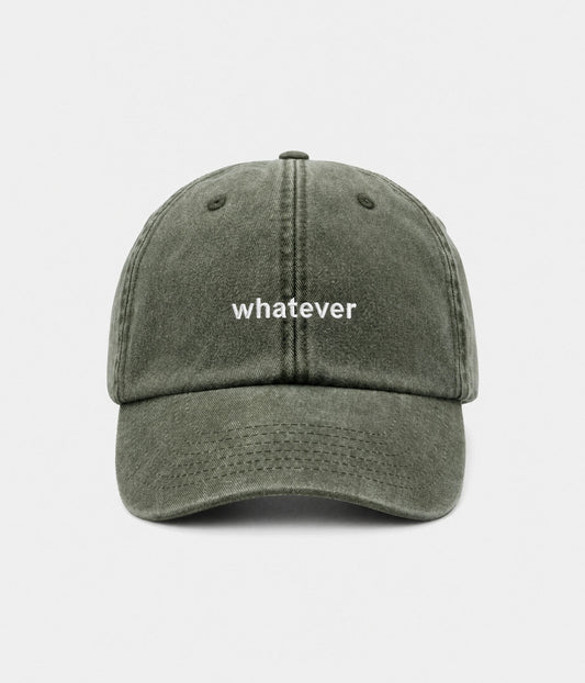 Whatever Men's Embroidered Washed Cotton Baseball Cap – view 1